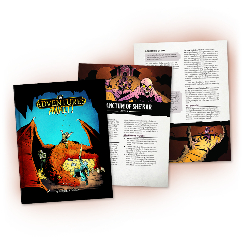 Adventures Await! 5E D&D Adventure Anthology Hardcover & PDF