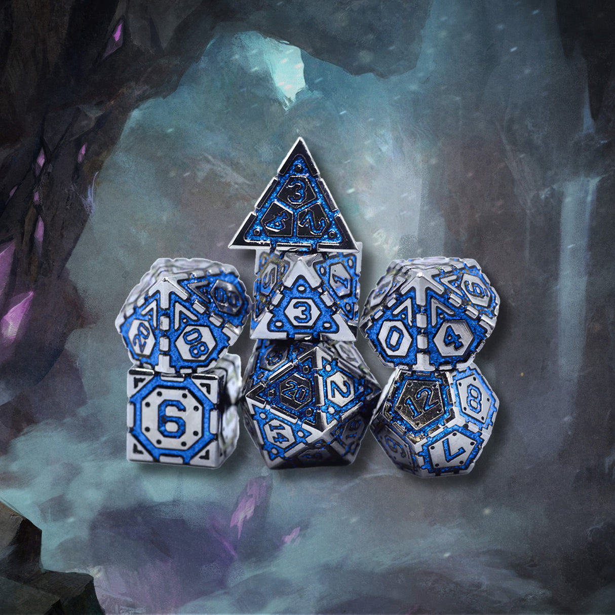 Cosmic Metal Dice Set