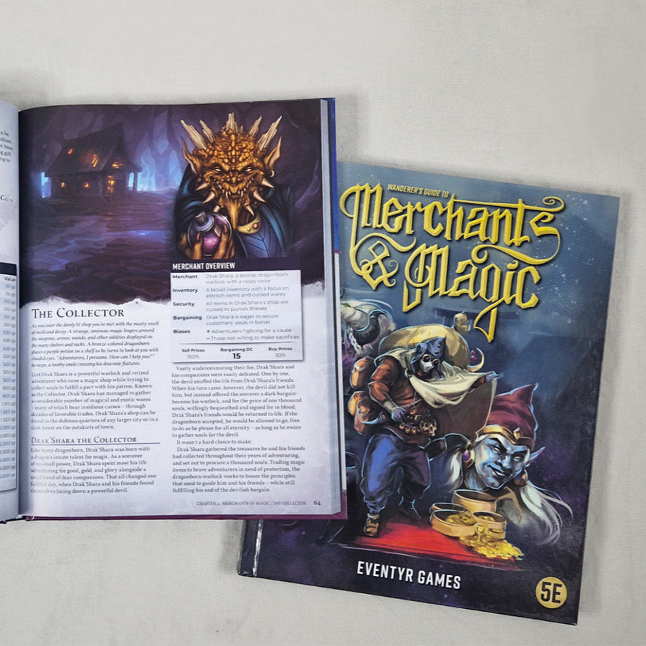 Wanderer's Guide to Merchants & Magic Hardcover & PDF