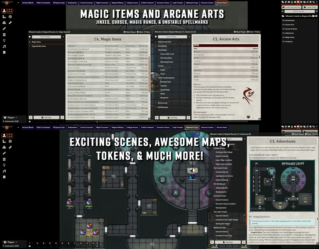 Milando's Guide to Magical Marvels – Foundry VTT