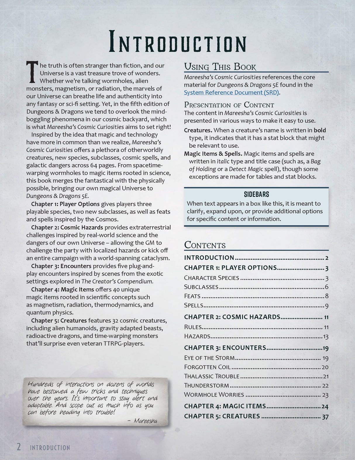 Mareesha's Cosmic Curiosities Hardcover & PDF