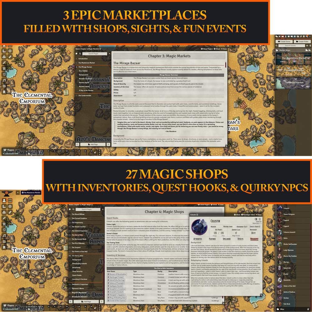 Wanderer's Guide to Enchanted Emporiums – Foundry VTT