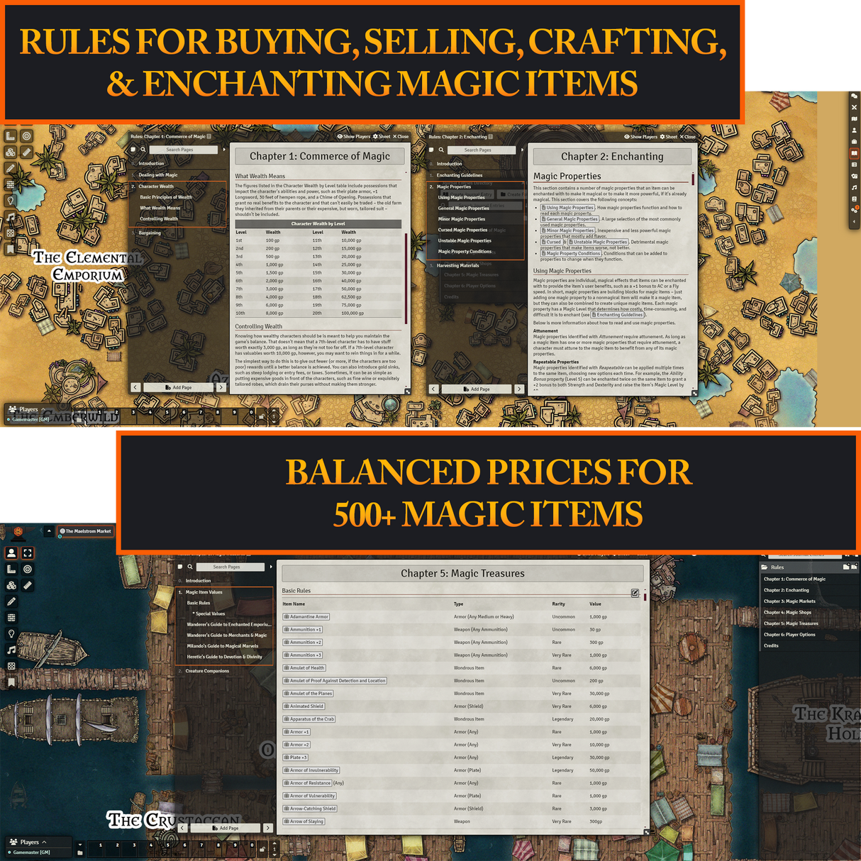 Wanderer's Guide to Enchanted Emporiums – Foundry VTT