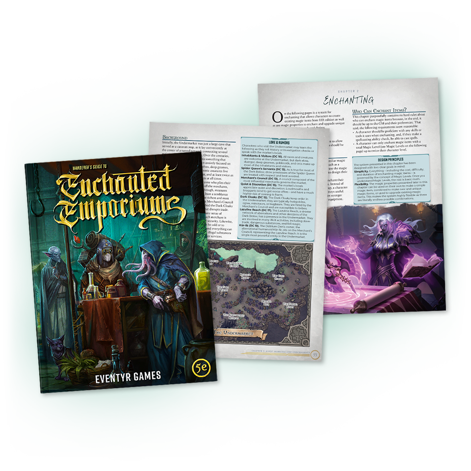Wanderer's Guide to Enchanted Emporiums Hardcover & PDF