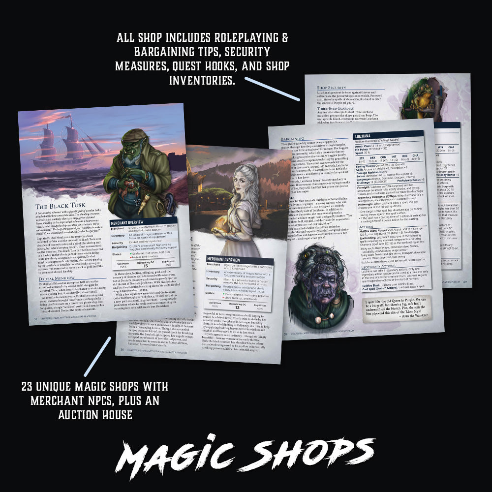 Wanderer's Guide to Merchants & Magic Hardcover & PDF
