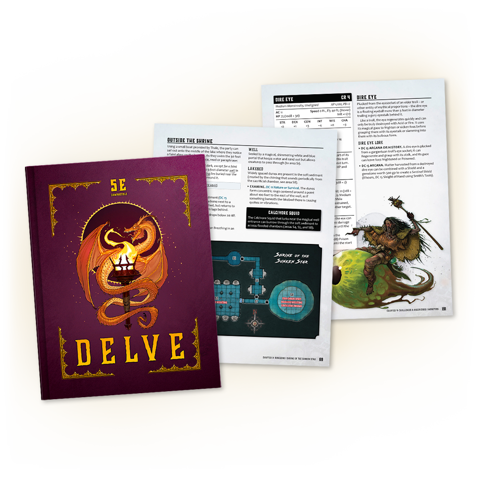 DELVE Hardcover & PDF (5E)