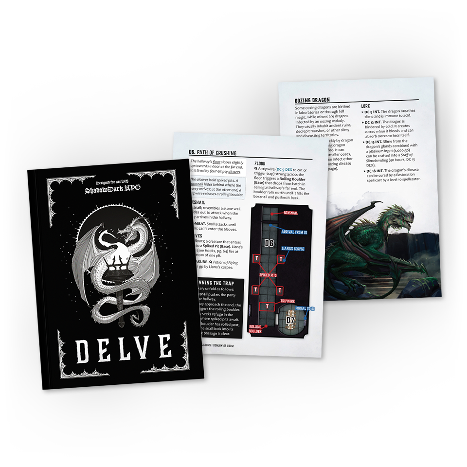 DELVE Hardcover & PDF (Shadowdark)