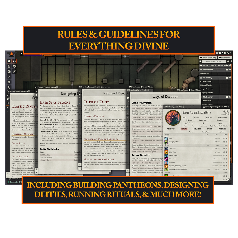 Heretic's Guide to Devotion & Divinity Foundry VTT Eventyr Games