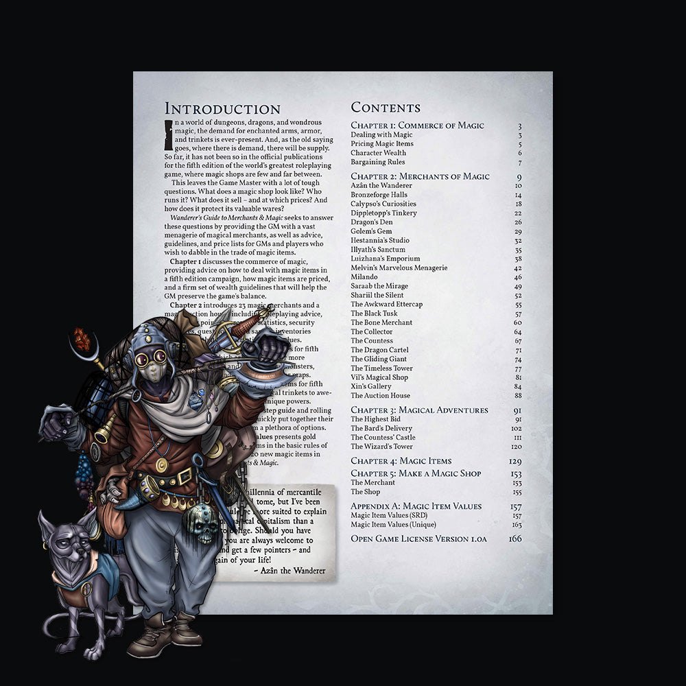 Wanderer's Guide to Merchants & Magic Hardcover & PDF