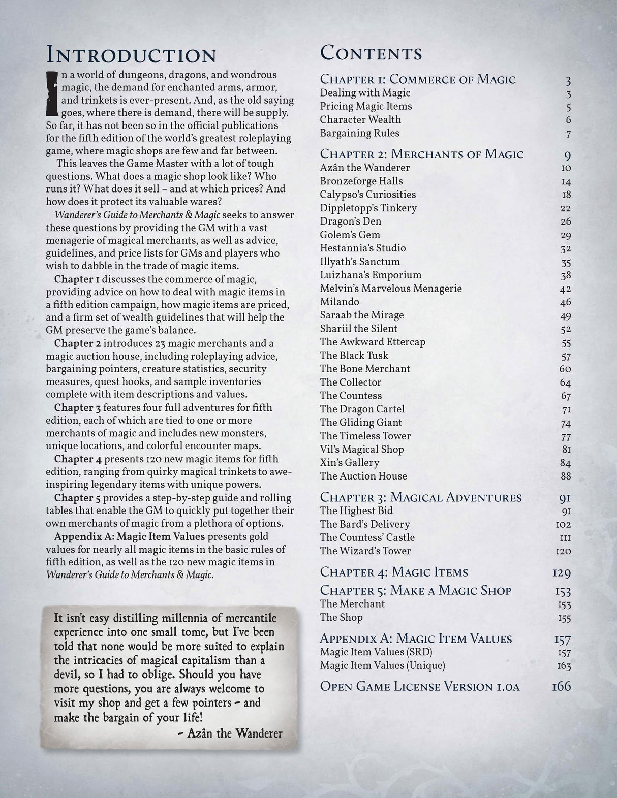 Wanderer's Guide to Merchants & Magic Bundle (Hardcover + PDF)